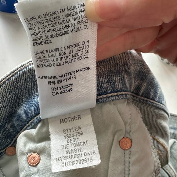 NWT Mother Light Acid Wash Button Fly tomcat Marrakesh Jeans 32 - Picture 10 of 16